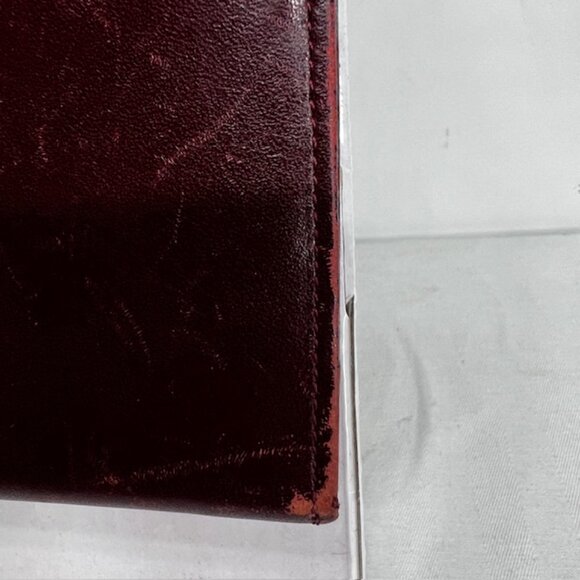 Vintage Retro Givenchy Ostritch  Burgendy Leather  Long Wallet Biflod   Logo(11) - Picture 9 of 12